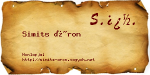 Simits Áron névjegykártya